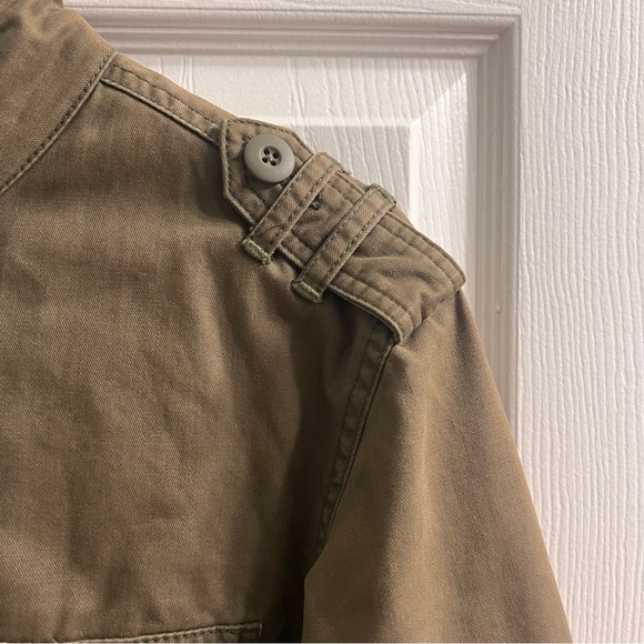 All-Son Men’s Military Jacket Quilt Lined Dark Green Sz. Sm. Gorpcore Fall Coat - Picture 3 of 10